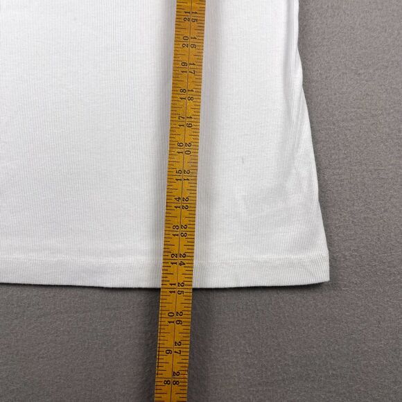 James Perse Ribbed White Tank Top - Picture 7 of 8